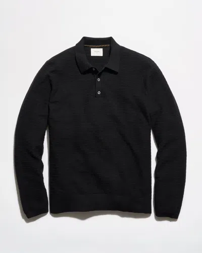 Billy Reid Long Sleeve Lachlan Links Polo In Black