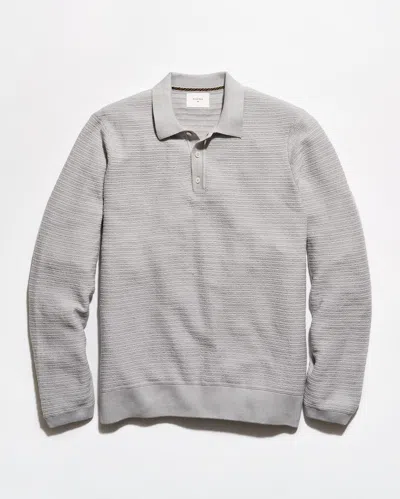 Billy Reid Long Sleeve Lachlan Links Polo In Grey Heather