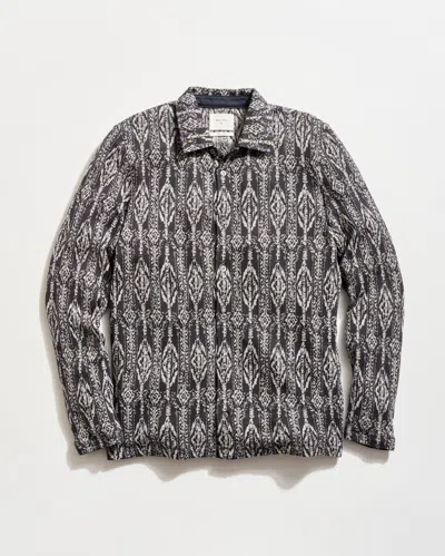 Billy Reid Long Sleeve Numajiri Jacquard Shirt In Gray