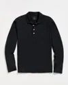 Billy Reid Long Sleeve Pensacola Polo In Black