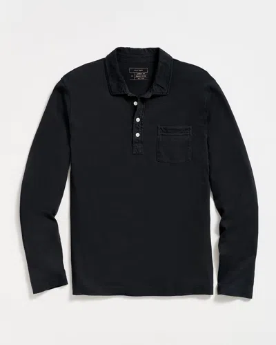 Billy Reid Long Sleeve Pensacola Polo In Black