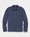 Billy Reid Long Sleeve Pensacola Polo In Navy