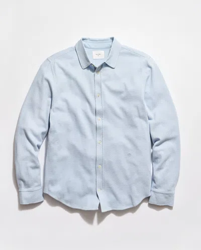 Billy Reid Long Sleeve Textured Yellowhammer Shirt In Blue