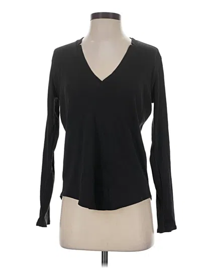 Pre-owned Billy Reid Long Sleeve Top Black V-neck Tops