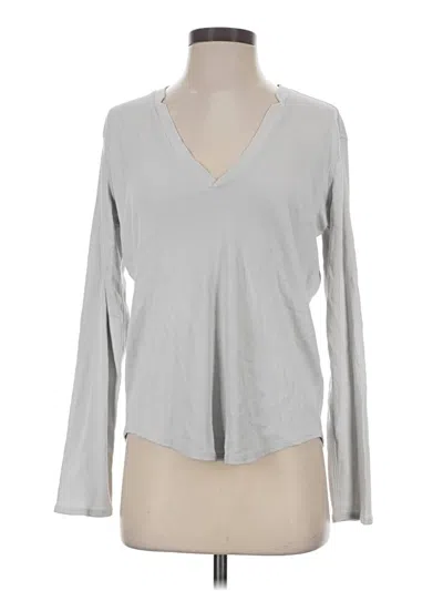 Pre-owned Billy Reid Long Sleeve Top Gray V-neck Tops