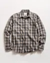 Billy Reid Melange Grid Plaid Wilson Shirt In Gray