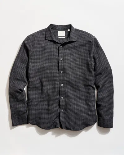Billy Reid Melange Micro Grid Plaid Cedar Shirt