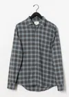 Billy Reid Melange Plaid Cypress Shirt In Grey Melange