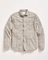 Billy Reid Melange Plaid Scout Shirt In Highway Grey