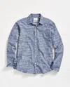 Billy Reid Melange Shrimp Boat Cypress Shirt In Dark Denim