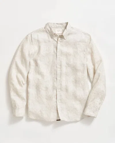 Billy Reid Men's Flock Linen Wilson Shirt In Tinted White In Neutral