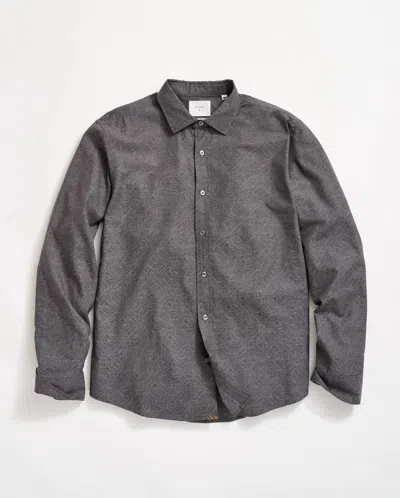 Billy Reid Men's Paisley Melange Cypress Shirt In Asphalt