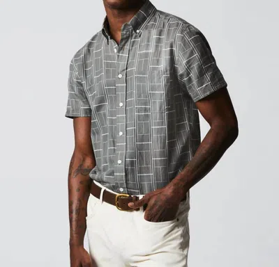 Billy Reid Men Tuscumbia Button Down Shirt In Naples Grey/white In Multi