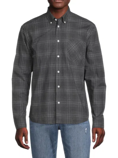 Billy Reid Men's Tuscumbia Checked Button Down Collar Shirt In Grey Black