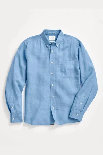Billy Reid Men's Tuscumbia Linen Shirt Button Down In French Blue In Multi
