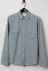 Billy Reid Micro-check Seersucker Shirt In Scarab