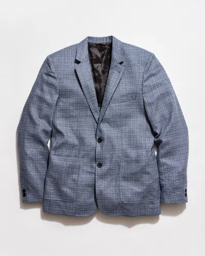 Billy Reid Micro Plaid Silk Wool Walton Jacket In Blue