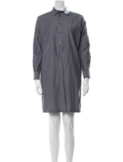 Pre-owned Billy Reid Mini Dress In Grey
