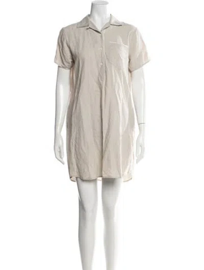 Pre-owned Billy Reid Mini Dress In Neutrals