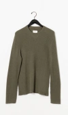 Billy Reid Mini Waffle Crew In Denim Blue