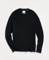 Billy Reid Regular Fit Waffle Crewneck Pullover In Black