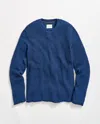 Billy Reid Mini Waffle Crewneck T-shirt In Blue