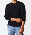 Billy Reid Mini Waffle Crew Top In Midnight In Multi