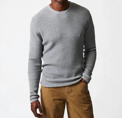 Billy Reid Mini Waffle Thermal Shirt In Grey