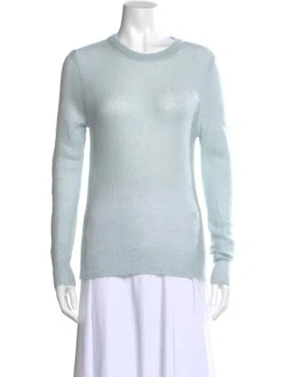 Pre-owned Billy Reid Mohair Crew Neck Sweater In Blue