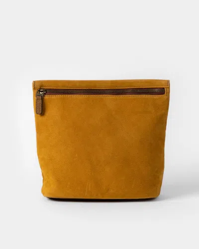 Billy Reid Moore & Giles Reclaimed Large Zip Pouch In Griffin Camel