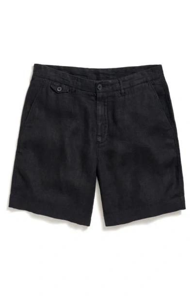 BILLY REID MOORE FLAT FRONT LINEN SHORTS