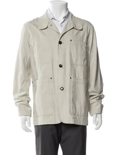 Pre-owned Billy Reid Moto Jacket In Neutral