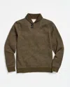 Billy Reid Mouline Shawl Collar Cotton Pullover In Green