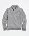 Billy Reid Mouline Shawl Collar Cotton Pullover In Grey