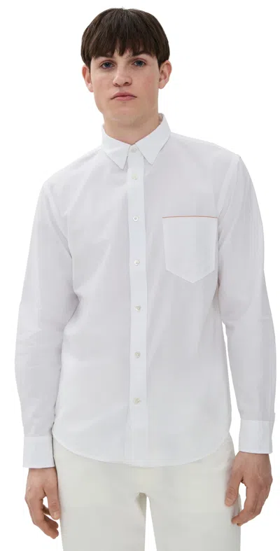 Billy Reid Msl 1-pocket Shirt White