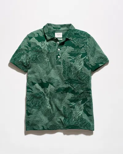 Billy Reid Numajiri Archive Peacock Polo In Sycamore Multi