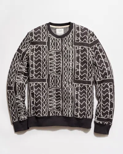 Billy Reid Numajiri Geo Stitch Jacquard Sweatshirt In Multi