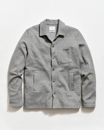 Billy Reid Numajiri Herringbone Shirt Jacket In Gray