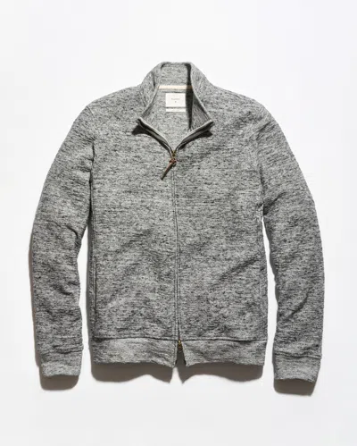 Billy Reid Numajiri Marled Slub Track Jacket In Grey Melange