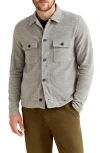 Billy Reid Numajiri Terry Cloth Shirt Jacket In Medium Grey Heather
