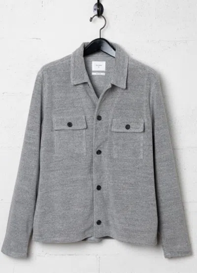 Billy Reid Numajiri Terry Jacket In Medium Grey Heather