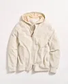 Billy Reid Numajiri Terry Zip Hoodie In Grey Melange