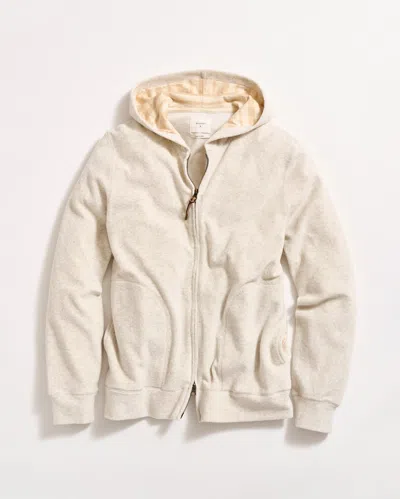 Billy Reid Numajiri Terry Zip Hoodie In Grey Melange