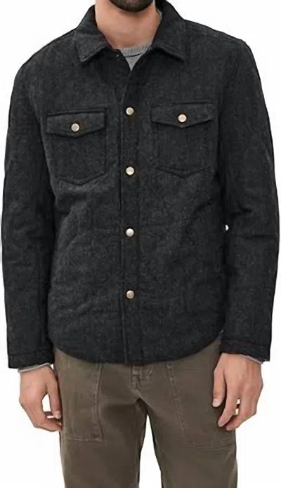 Billy Reid Onion Quilted Theo Shirt Jacket In Charcoal Heather In Gray
