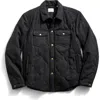 Billy Reid Onion Quilted Wool Blend Shirt Jacket In Black