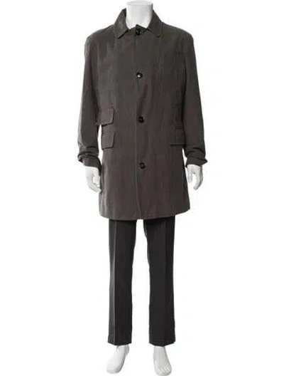 Pre-owned Billy Reid Overcoat In Gray