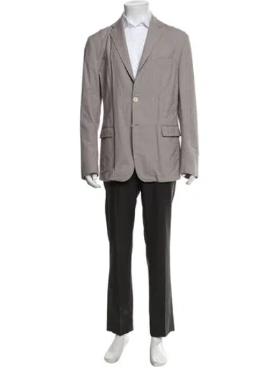 Pre-owned Billy Reid Patterned Blazer In Grey