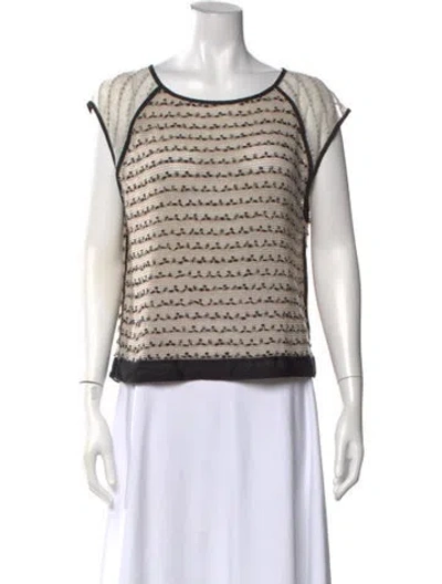 Pre-owned Billy Reid Patterned Crew Neck Sweater In Neutrals