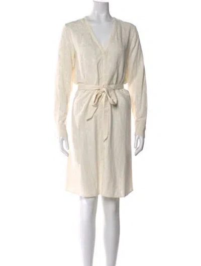 Pre-owned Billy Reid Patterned Knee-length Dress In Neutral