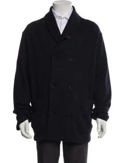 Pre-owned Billy Reid Peacoat In Blue